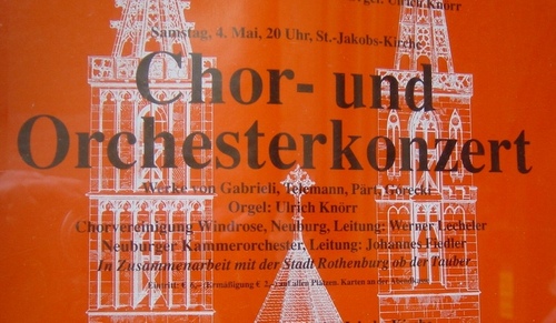 Konzertplakat Rothenburg